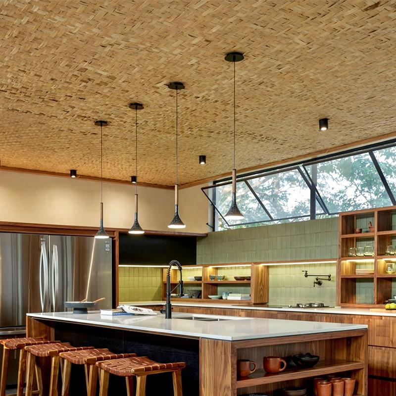 人字编吊顶竹编材料碳化装修竹席墙面柜门家具面板天花板装饰屏风