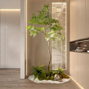 仿真绿植枫树景观造景室内橱窗楼梯角落玄关软装装饰假植物摆件