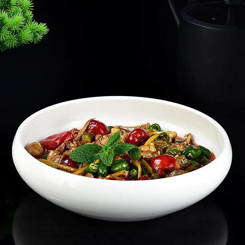 中式纯白色陶瓷圆形深汤碗饭店商用水煮鱼毛血旺汤菜盆加厚鼓形碗,餐饮具,碗,淘宝优惠券,粉丝福利购,淘宝优惠卷
