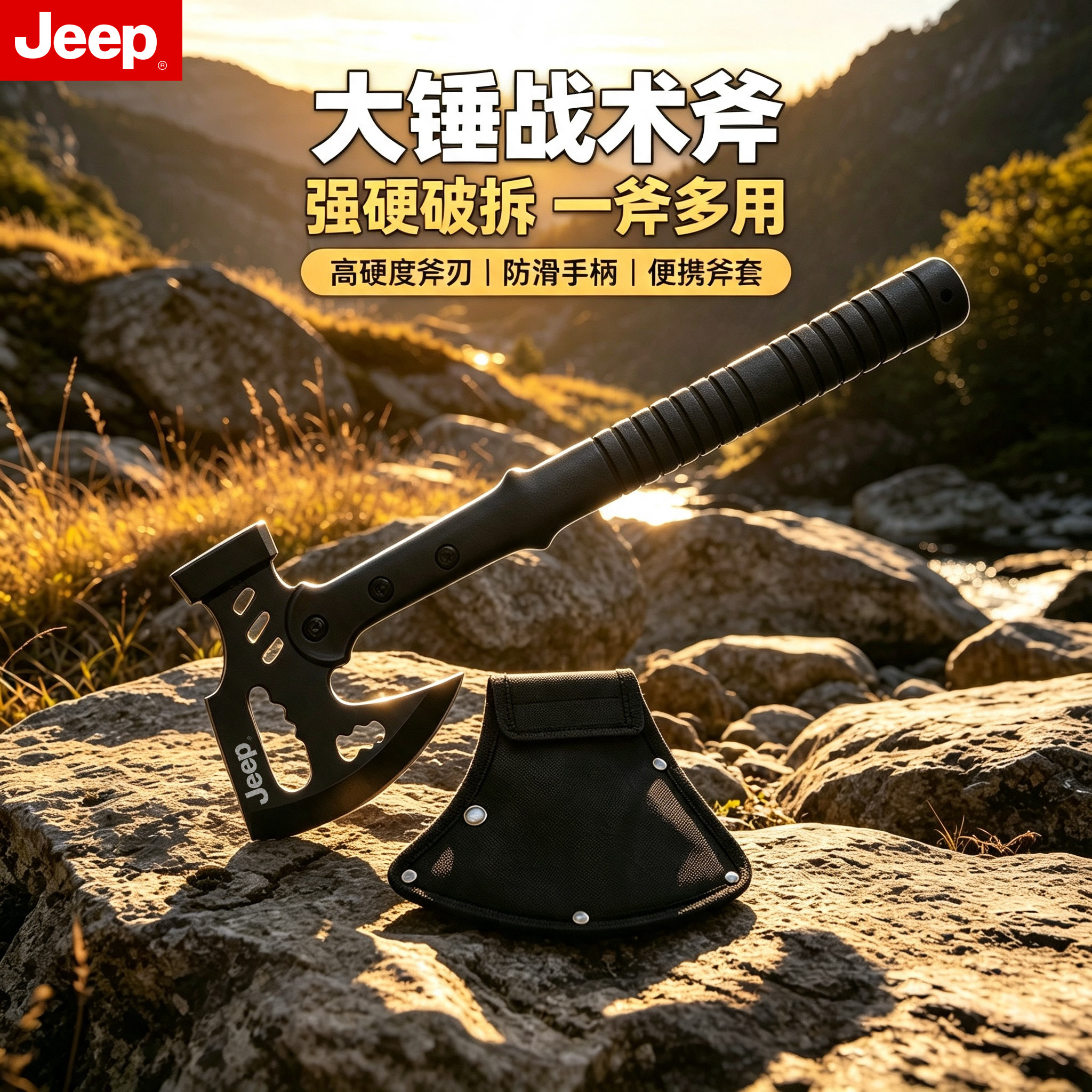 JEEP户外多功能斧头生存工兵斧