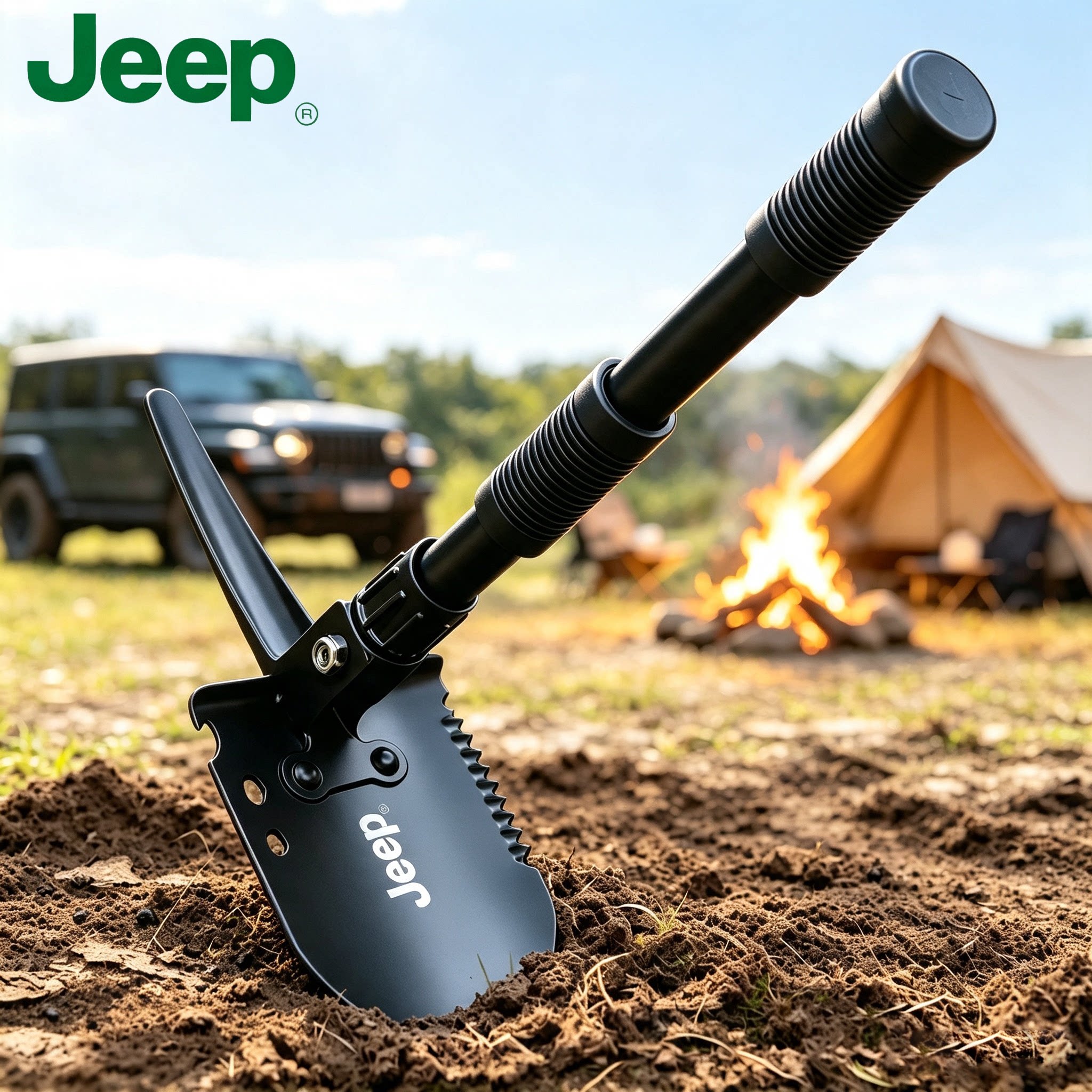 JEEP工兵铲多功能铁锹折叠铲子