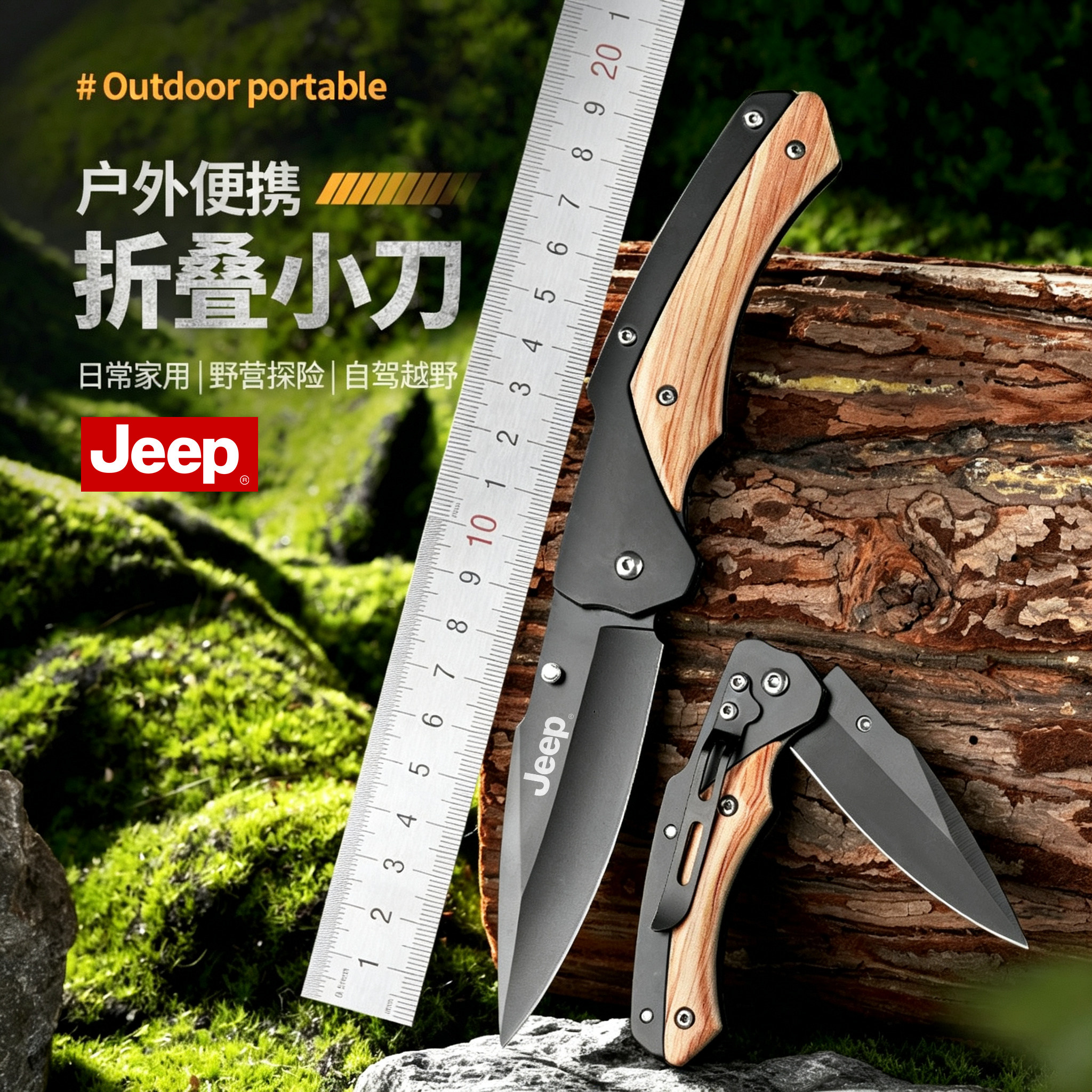 JEEP折叠刀便携水果刀小刀锋利