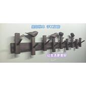 创意墙壁挂衣架黑胡桃木门口玄关