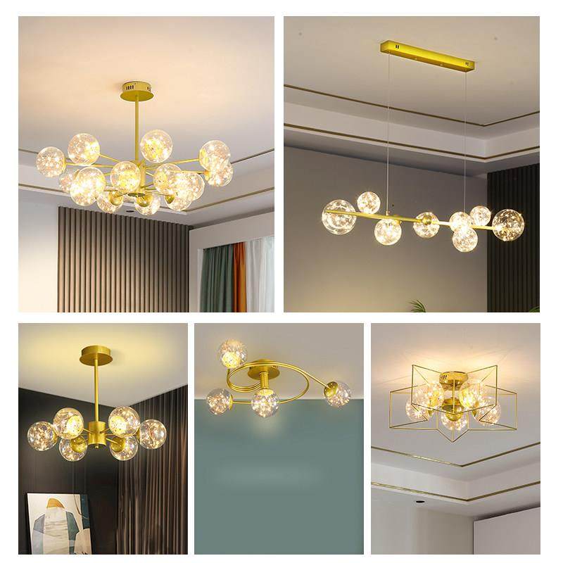 北欧满天星客厅吊灯2025年新款轻奢网红水晶球魔豆卧室灯具套餐,家装灯饰光源,客厅吊灯,淘宝优惠券,粉丝福利购,淘宝优惠卷