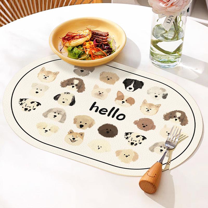 卡通狗狗餐垫隔热垫锅垫家用防烫餐桌垫耐高温菜垫子砂锅垫烤盘垫