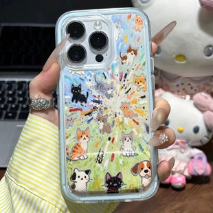 爆炸猫咪支架新款适用苹果17Promax手机壳iPhone16pro小米15华为mate80pura70k90reno14荣耀500x300一加ace6