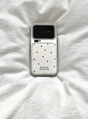 黑色波点英文新款适用苹果17Promax手机壳iPhone16Pro小米15华为mate80pura70k90nova14荣耀500x300findx9s50