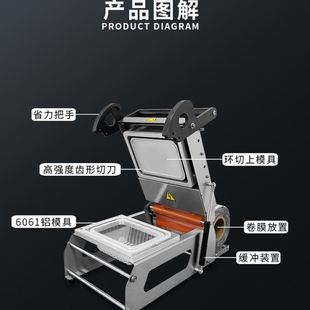 机 手压封口机小型一次性外卖餐盒快餐店熟食店锁鲜盒圆碗商用包装