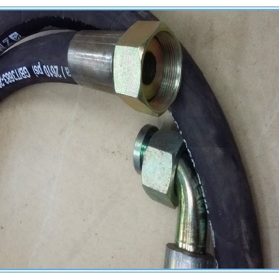加工钢丝耐7橡胶高压分总成22mm8耐温高压油管软管编织液压/径内8