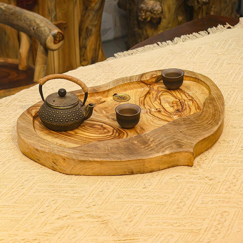 原木茶盘家用干泡台茶托盘整块实木树根香樟木中式原生态高端随形