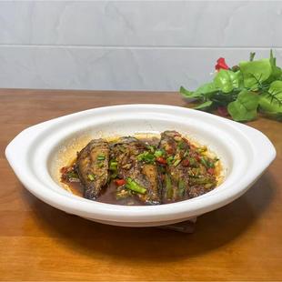 饭店鱼头砂锅煲酒店特浅大容量砂锅黑晶炉明火干 干烧不裂宽口平