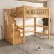 上下铺上床下桌组合小户型学习睡觉一体多功能榉木上床下空高架床