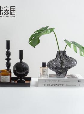 样板房客厅茶几摆件套装高级感桌面组合彷真花摆设轻奢高档装饰品