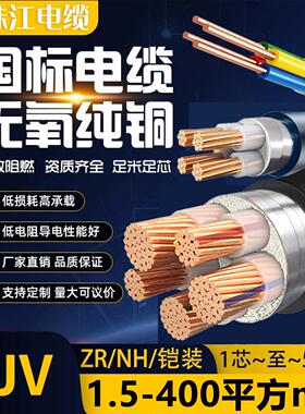 珠江ZR-YJV铜芯电缆线2/3/4/5芯10/16/25/35平方户外三相四线国标