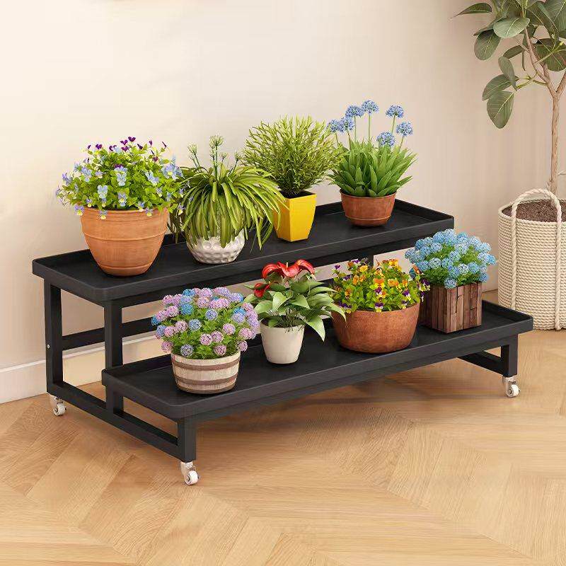 简约阳台花架可移动阶梯式客厅植物架大花盆落地式置物架多肉层架