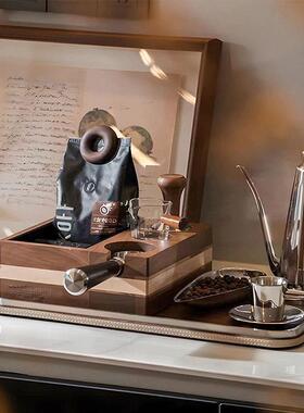 水吧台咖啡具咖啡壶咖啡主题装饰品摆件样板间厨房橱柜餐边柜软装