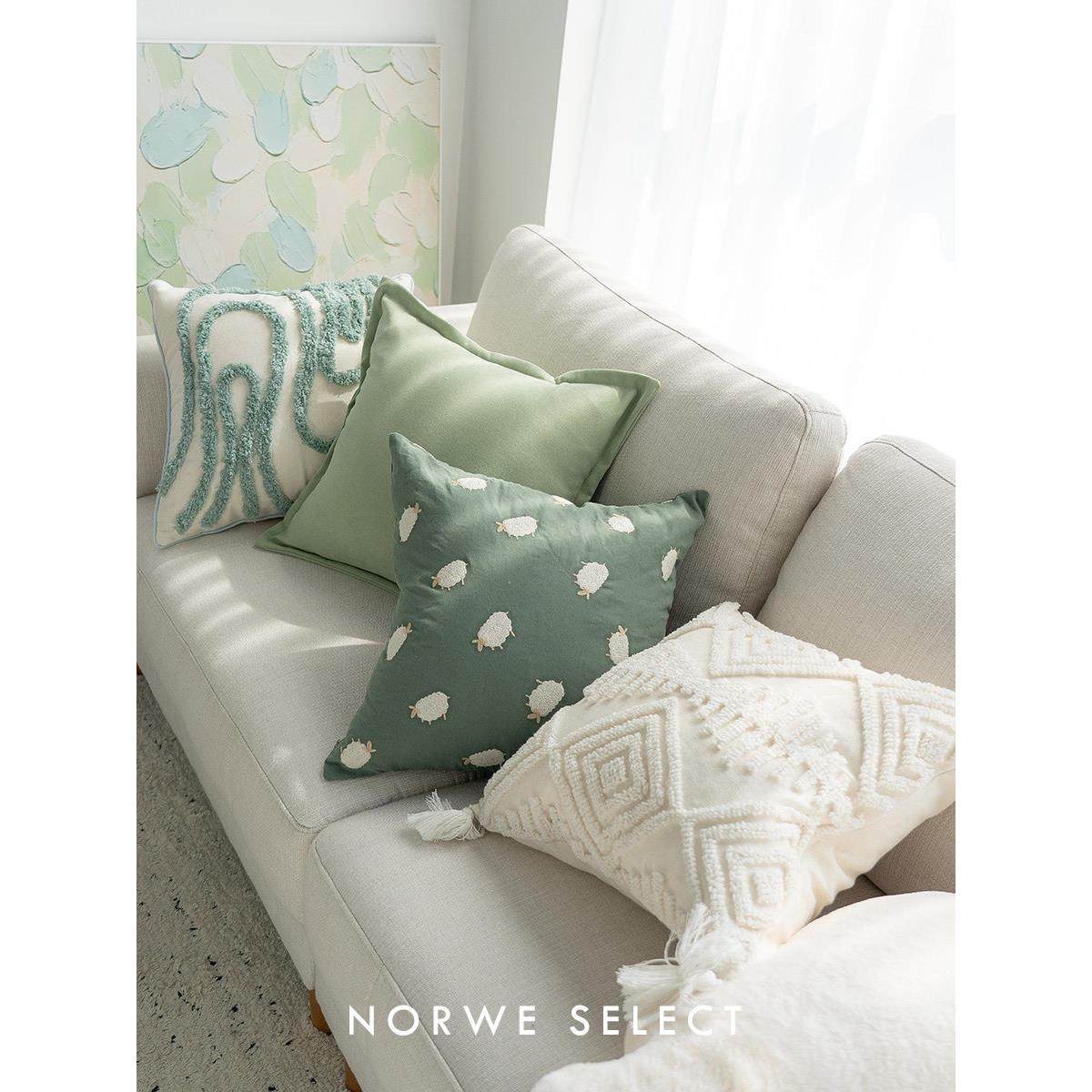 抱枕北欧ins风小清新枕套棉麻刺绣客厅沙发可爱女生靠枕床头靠垫,居家布艺,靠垫/抱枕,淘宝优惠券,粉丝福利购,淘宝优惠卷