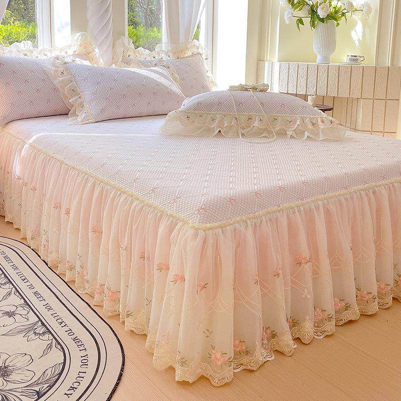 2025新款凉席冰丝席三件套全包床笠席子蕾丝床罩床裙空调凉席海洋,床上用品,冰丝席,淘宝优惠券,粉丝福利购,淘宝优惠卷