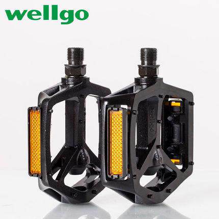 WELLGO维格B249 M195 U313山地自行车轴承脚踏超轻铝合金踏板脚蹬