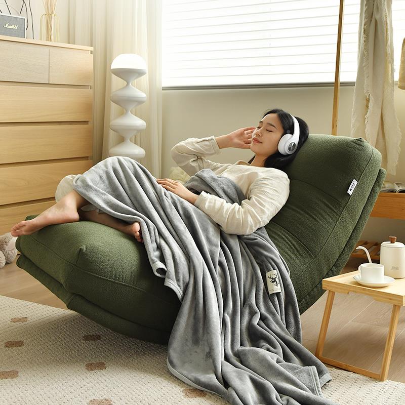 ino亮摇摇椅单人客圈圈纱摇厅懒沙发可躺可睡家用月休闲躺K椅人防