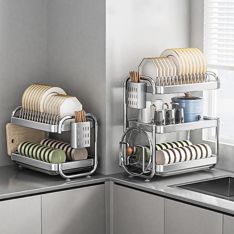 不钢纳碗碟收架碗柜家用厨房置款物架NJ系列 32024新碗架锈碗筷碗