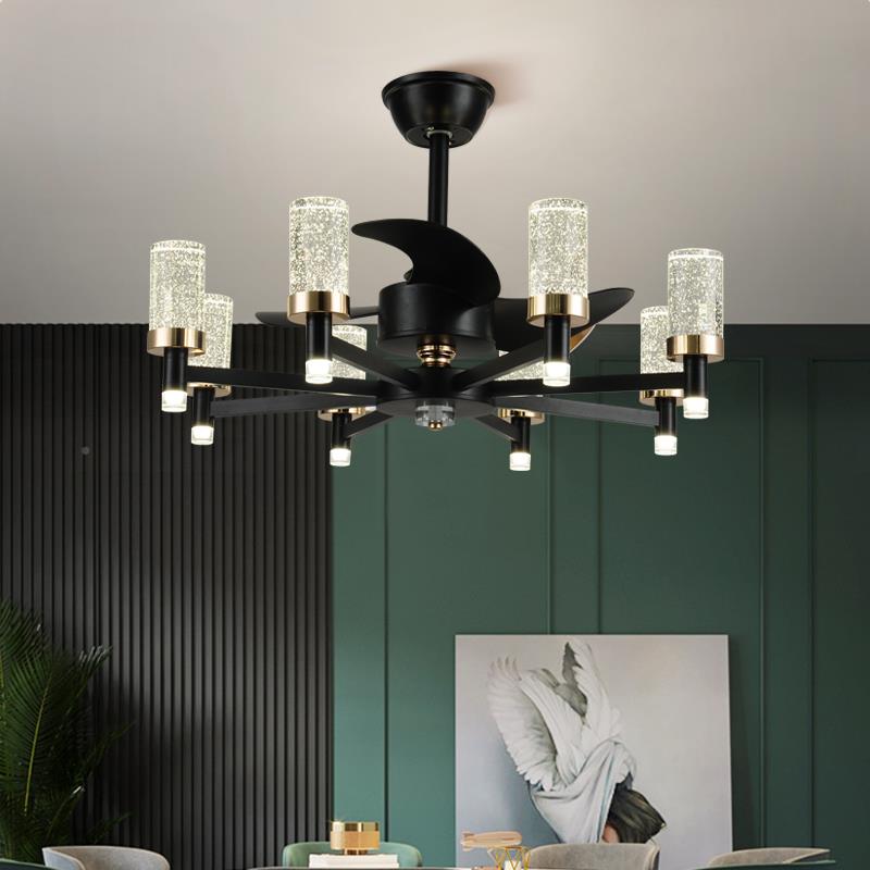 北欧风变扇灯新的泡沫灯代家吊庭LQQ餐厅卧室家庭静音频遥现控吊