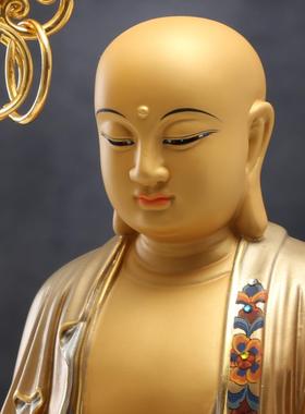 台湾全彩绘地藏王菩萨铜像供奉九山地像ZFJ藏王佛家用地藏华菩萨