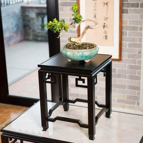 新中式铝合金盆景花架子户外植物架阳台绿植架室内轻奢艺术摆件架