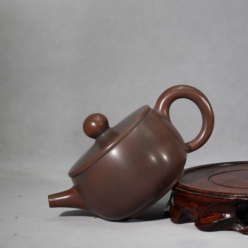 迷你海纳壶全纯手工广西钦州坭泥兴陶口大功夫冲泡小茶壶具非紫砂