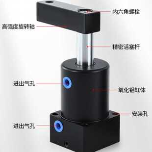 气动转角气缸90度旋转夹紧转角气缸小型气缸SRC25