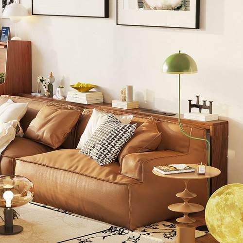 沙发后置物架实木落地靠墙夹缝多层带插座床头尾书架缝隙架长条桌