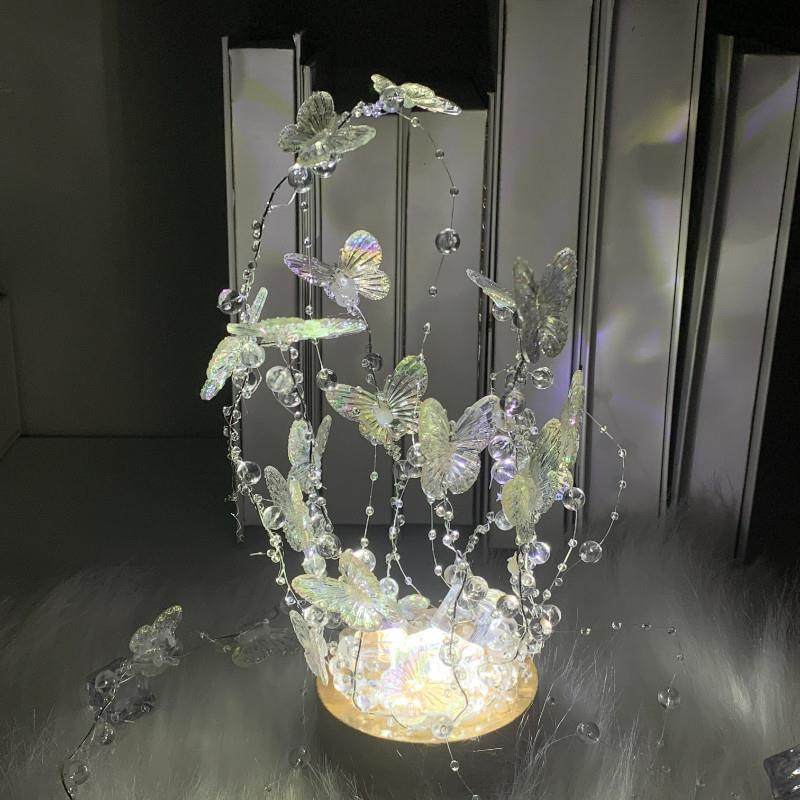 「左耳说」手工DIY蝴蝶小夜灯氛围创意桌面摆件男女同学生日礼物