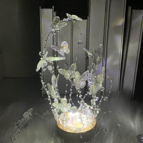 「左耳说」手工DIY蝴蝶小夜灯氛围创意桌面摆件男女同学生日礼物