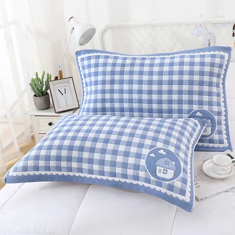 纱布纯棉枕巾家用全棉成人学生加