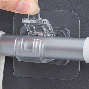 新款 帘杆挂钩伸缩杆固定夹托贴免打孔家用窗帘浴帘毛巾门帘挂杆