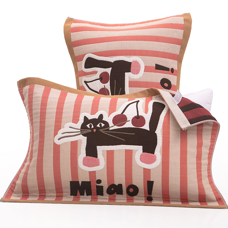 8层纱布枕巾纯棉高档家用全棉情