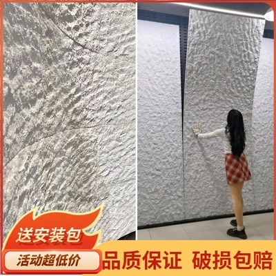 柔性PU超薄星月石花岗岩石w皮可弧可弯曲包圆柱室内外庭院电视背