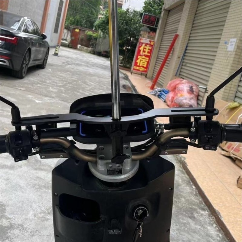 升级款电动车雨伞固定x支架简易款通用撑伞架加厚钢板