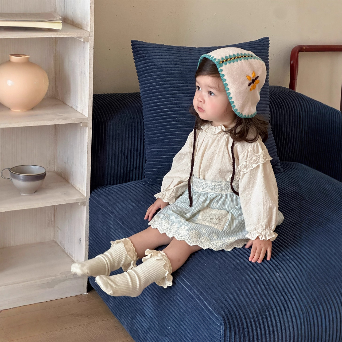 2025韩版女童背带裙两件套