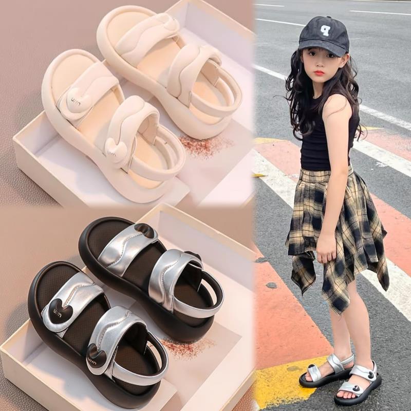 真皮女童凉鞋2025新款夏季爆款儿童运动凉鞋洋气女孩鞋子夏款大童