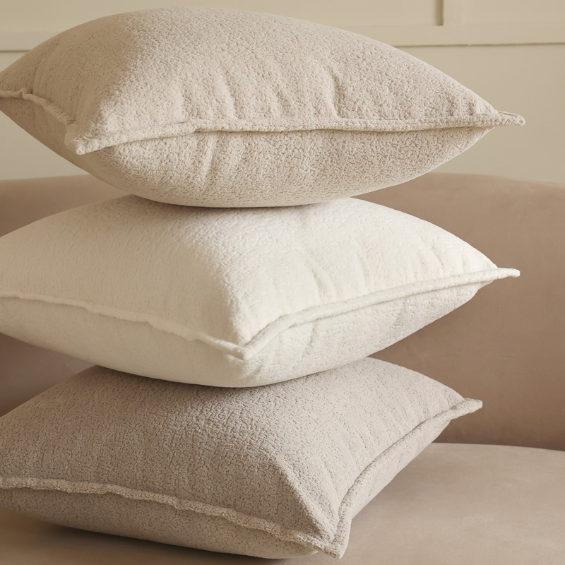 高端奶油风轻奢沙发抱枕套不含芯A客厅靠垫纯色长方形靠枕头可定