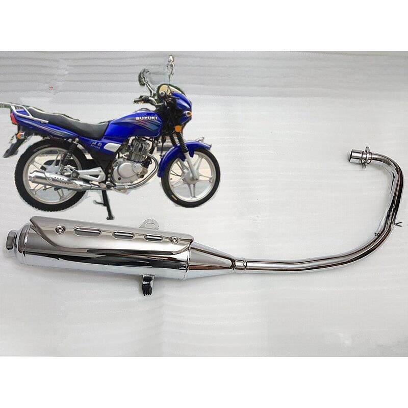 适用于钻石豹摩托车配件排气管En125银豹Hj125-7Hj125K-2排气管烟