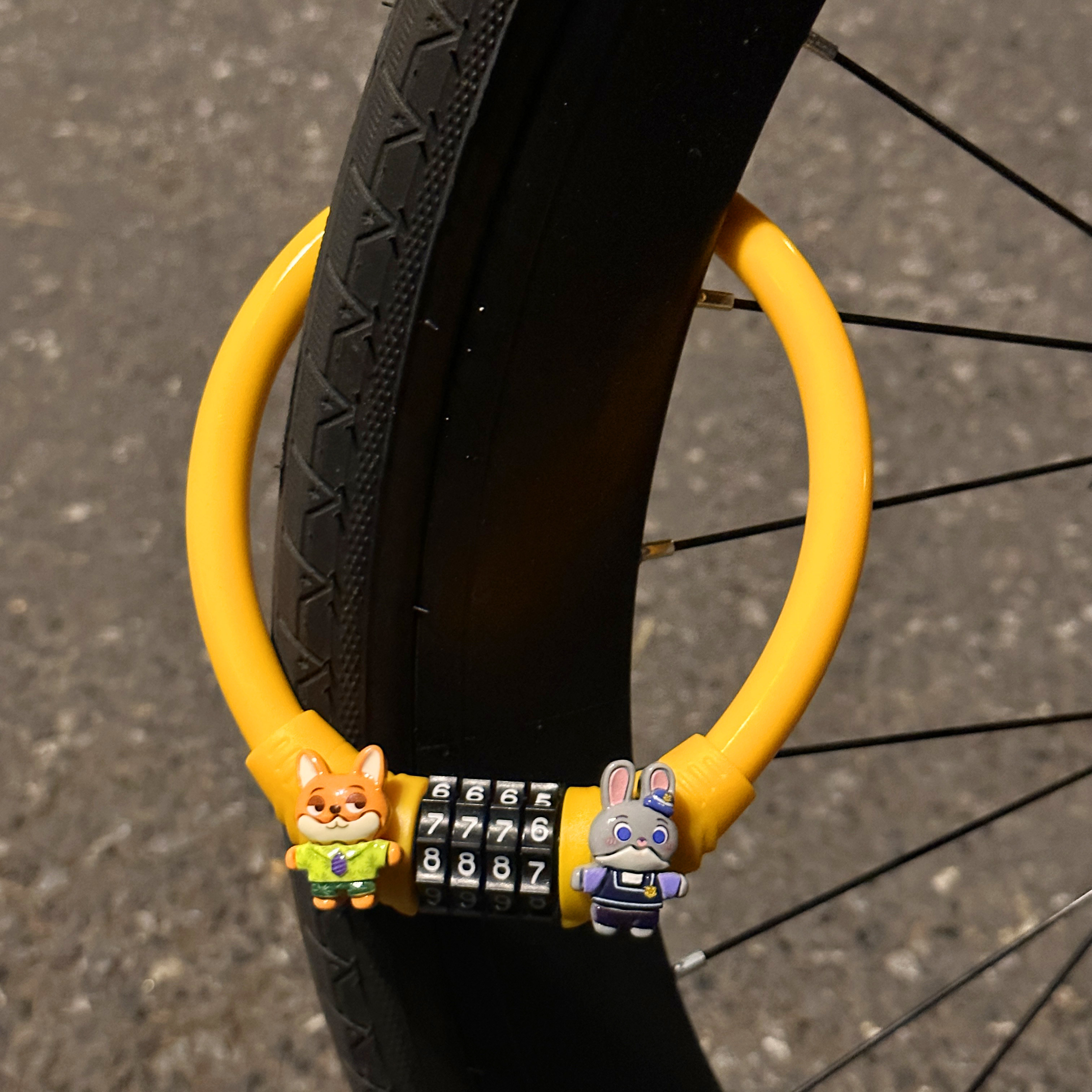 朱迪尼克自行车锁防盗锁密码锁便携式固定滑板山地车通用单车锁