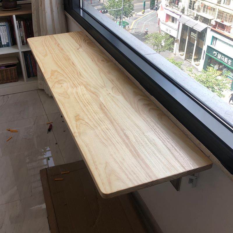 靠墙折叠桌餐桌实木家用桌壁挂式桌板墙桌悬挂墙边书桌木质可折叠
