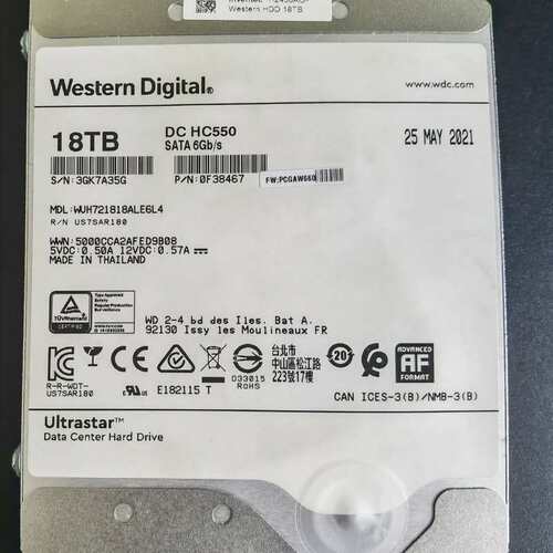 {议价}西数硬盘hc550 18T
