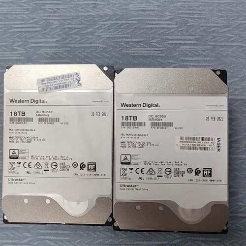 {议价}西数18T企业硬盘，型号DC HC550，SATA 6Gb