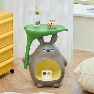 可爱龙猫沙发边桌家庭创意桌面存储装 饰品流行客厅卡通咖啡桌乔迁