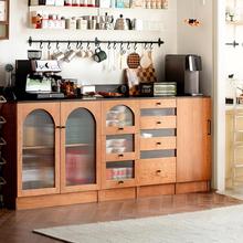 浮生记/ 北欧全实木餐柜矮柜边柜岩板吧台咖啡柜收纳置物组合柜