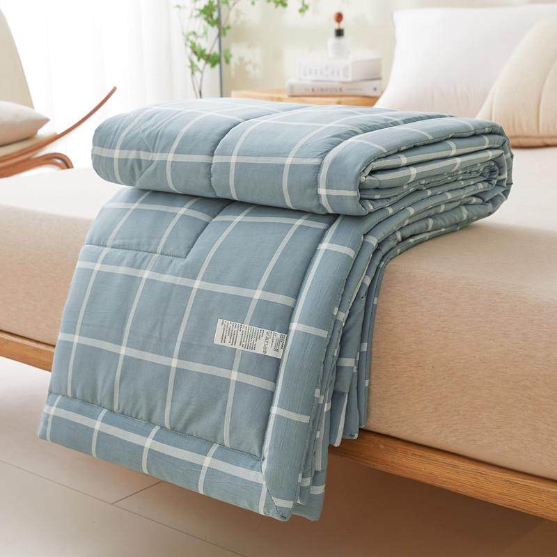 水洗棉空调被夏凉被双人夏被夏季学生宿舍单人薄被子芯夏天可机洗