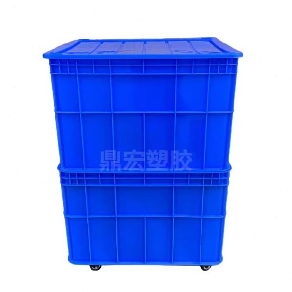 工业物料周转箱加厚带轮子塑料箱仓储物料箱配盖零件工具箱周转框